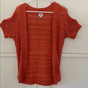 Dark orange short sleeve sweater